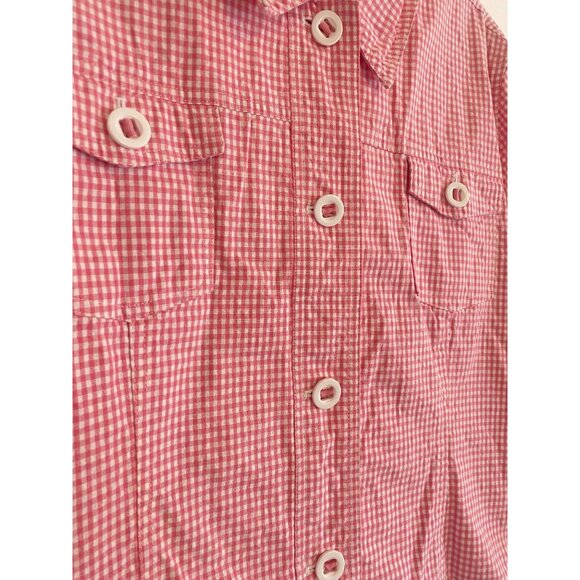 Alfred Dunner Women’s Pink Gingham Button-Up Lightweight Jacket Size 14 - Picture 3 of 7
